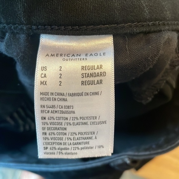 American Eagle High Rise Jegging Distressed Black size 2 - Picture 7 of 10